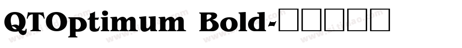 QTOptimum Bold字体转换